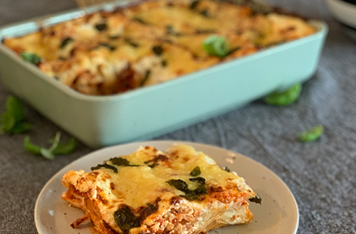 Vegetarisk lasagne med aubergine